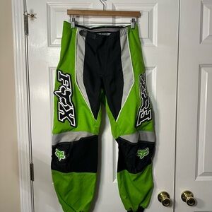 Fox Green and Black Men's Racing Pants